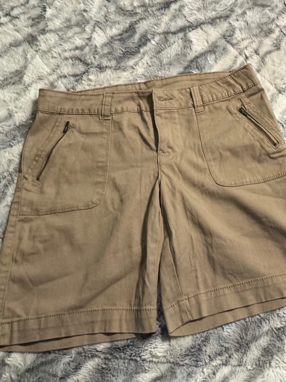 Faded Glory TAN Cargo Shorts Casual Outdoor Travel, size 10
